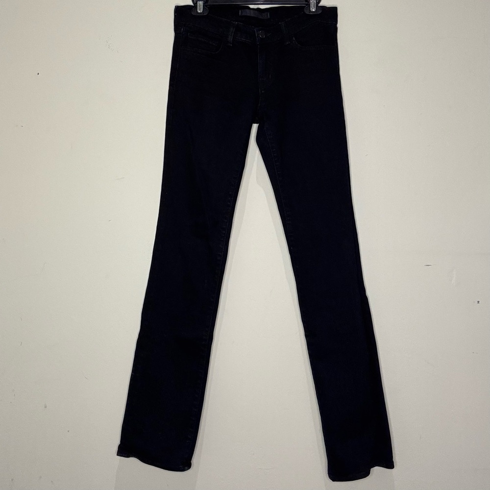 J Brand black straight leg jeans, size 27